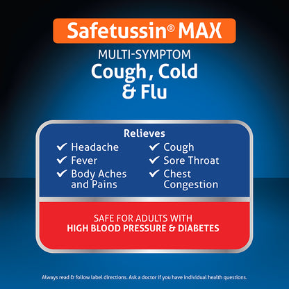 SAFETUSSIN MAX MULTI-SYMPTOM LIQ 8OZ
