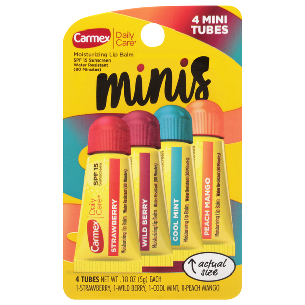 Carmex Lip Balm Tubes Assorted Flavors Spf#15 3 Pack 0.35oz