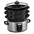 Crock-Pot Choose-a-Crock Double Slow Cooker and Food Warmer,  6 Quart and Split 2.5 Quart