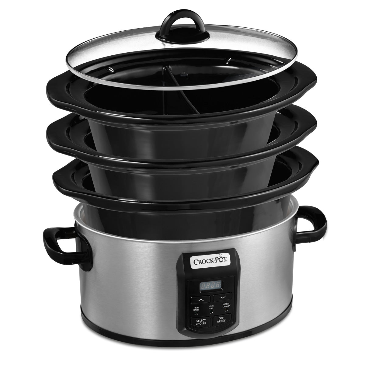 Crock-Pot Choose-a-Crock Double Slow Cooker and Food Warmer,  6 Quart and Split 2.5 Quart