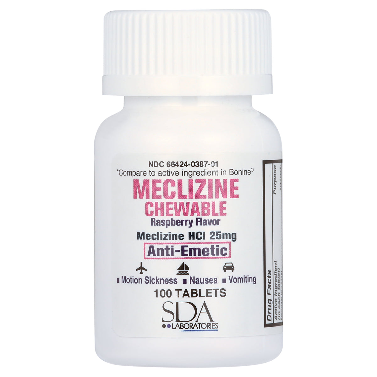 MECLIZINE HCL 12.5 MG TAB 100