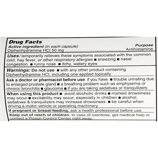 DIPHENHYDRAMINE CP 1000 50MG
