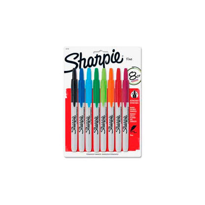 Sharpie Permanent Marker Fine Point 8 Count