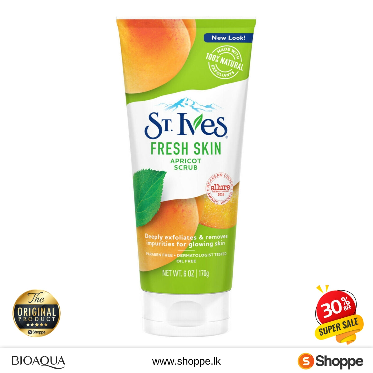 St Ives Scrub Apricot Fresh Skin 1oz (12in)