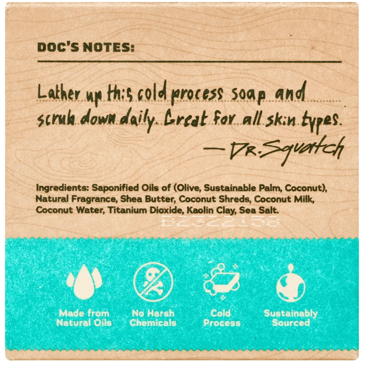 Dr. Squatch Mini Bar Soap - Coconut Castaway, 2.3 oz