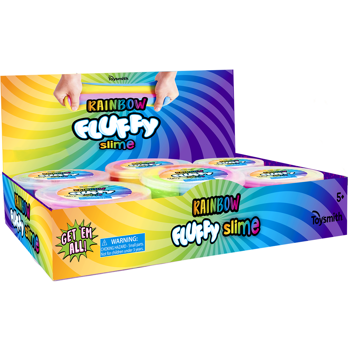 Toysmith Rainbow Fluffy Slime