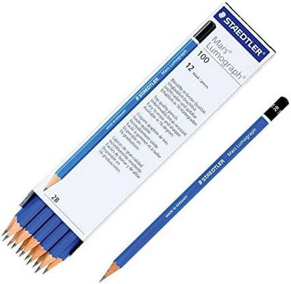Staedtler Lumograph 100-2B Drawing Pencil 2B, 12 Count