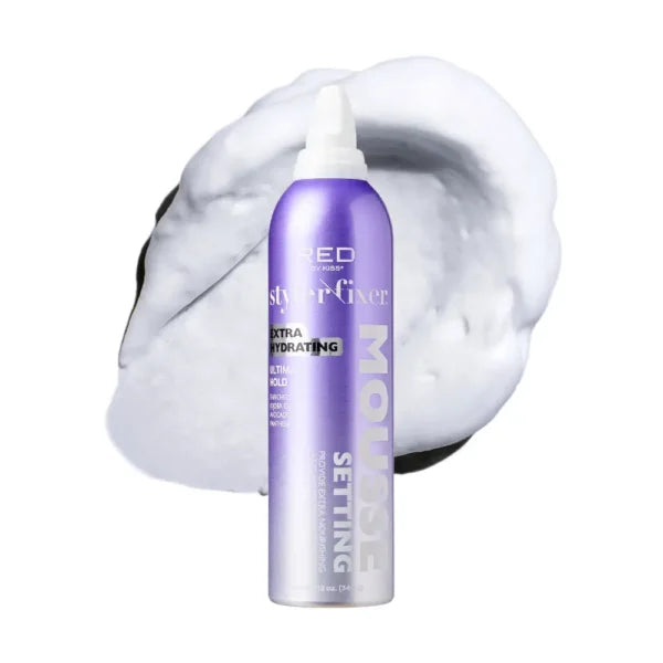 Kiss Red Styler Fixer Setting Mousse Extra Hydrating 12oz