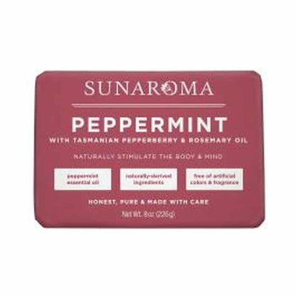 Sunaroma Soap Bar Peppermint Rosemary Oil 8oz