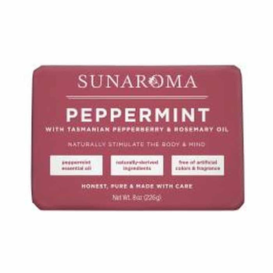 Sunaroma Soap Bar Peppermint Rosemary Oil 8oz