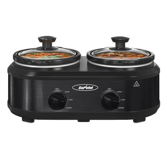 Crock-Pot Choose-a-Crock Double Slow Cooker and Food Warmer,  6 Quart and Split 2.5 Quart