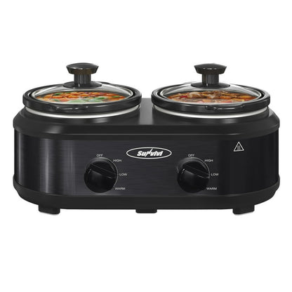 Crock-Pot Choose-a-Crock Double Slow Cooker and Food Warmer,  6 Quart and Split 2.5 Quart