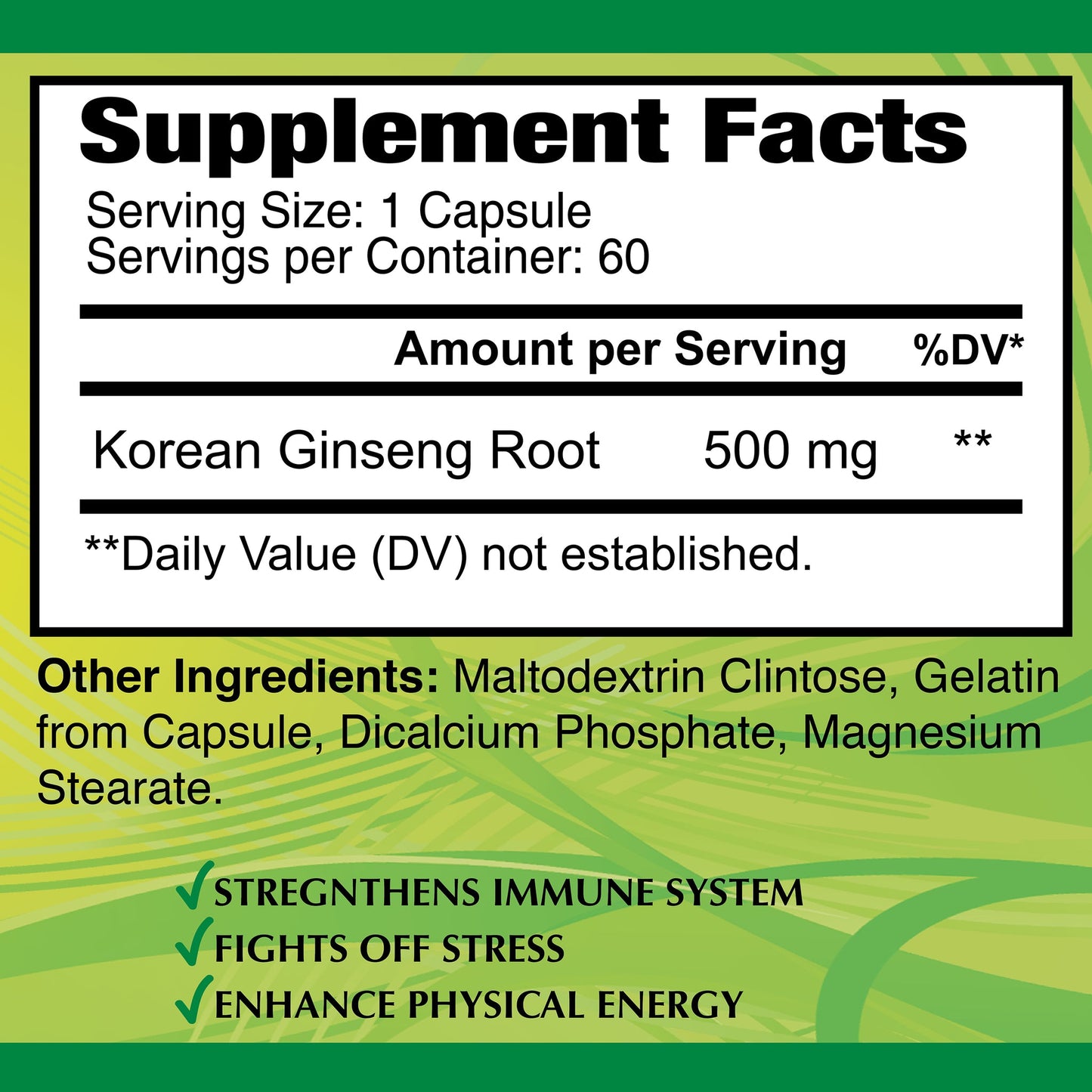 GINSENG TB 500MG 60 CPLT