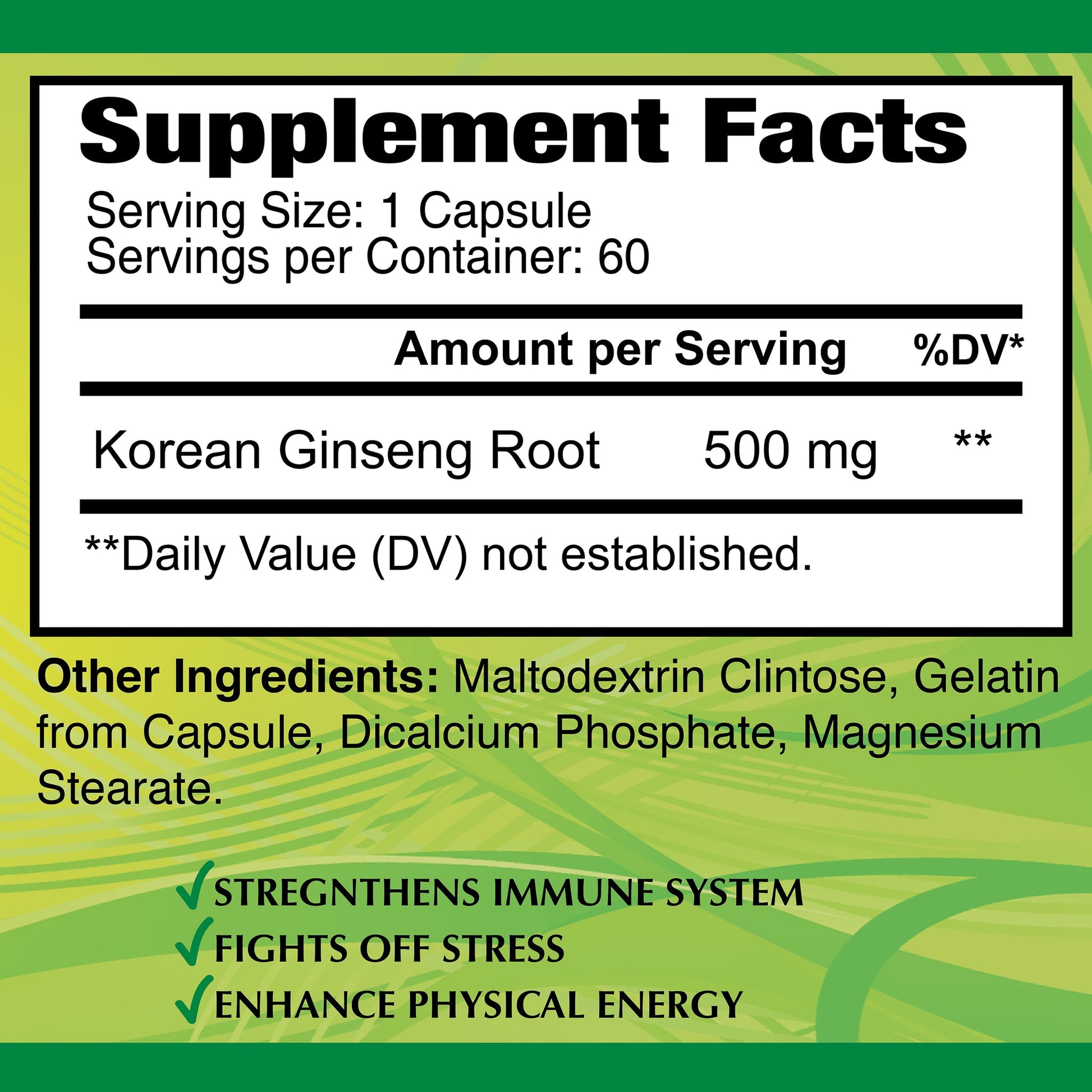 NWY KOREAN GINSENG CP 550MG 60