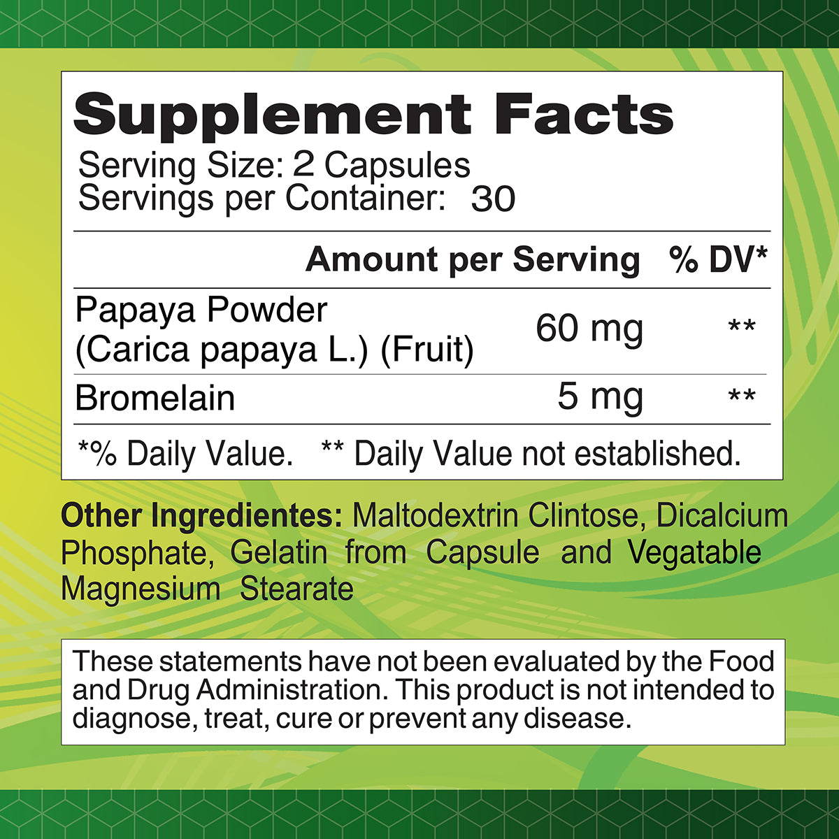PAPAYA ENZYME CW 22MG 100