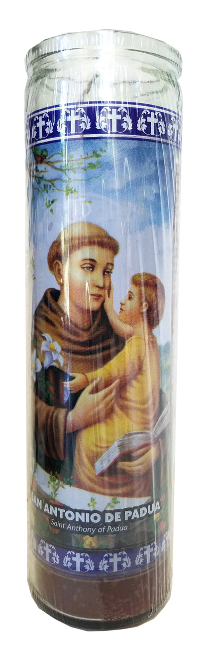 Star Candle Prayer Candle, 8in - Saint Anthony of Padua