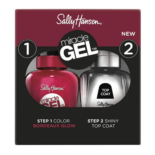 Sally Hansen Miracle Gel Nail Polish - Miracle Gel 3.0 Duo Pack - Bordeaux Glow - 0.5 fl oz
