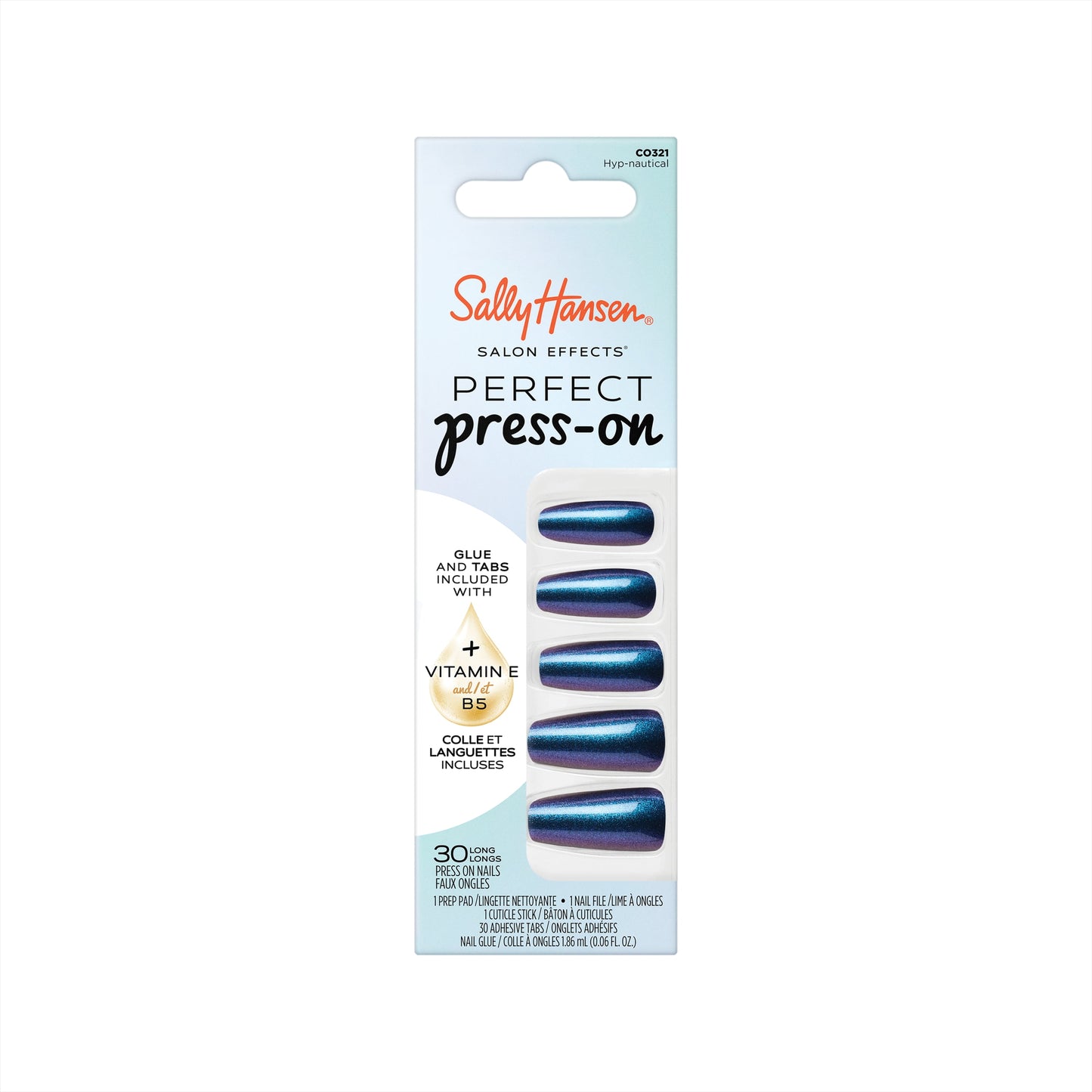 Sally Hansen Salon Effects Perfect Press-on Short'Ease Nails - Petite Pearlflection