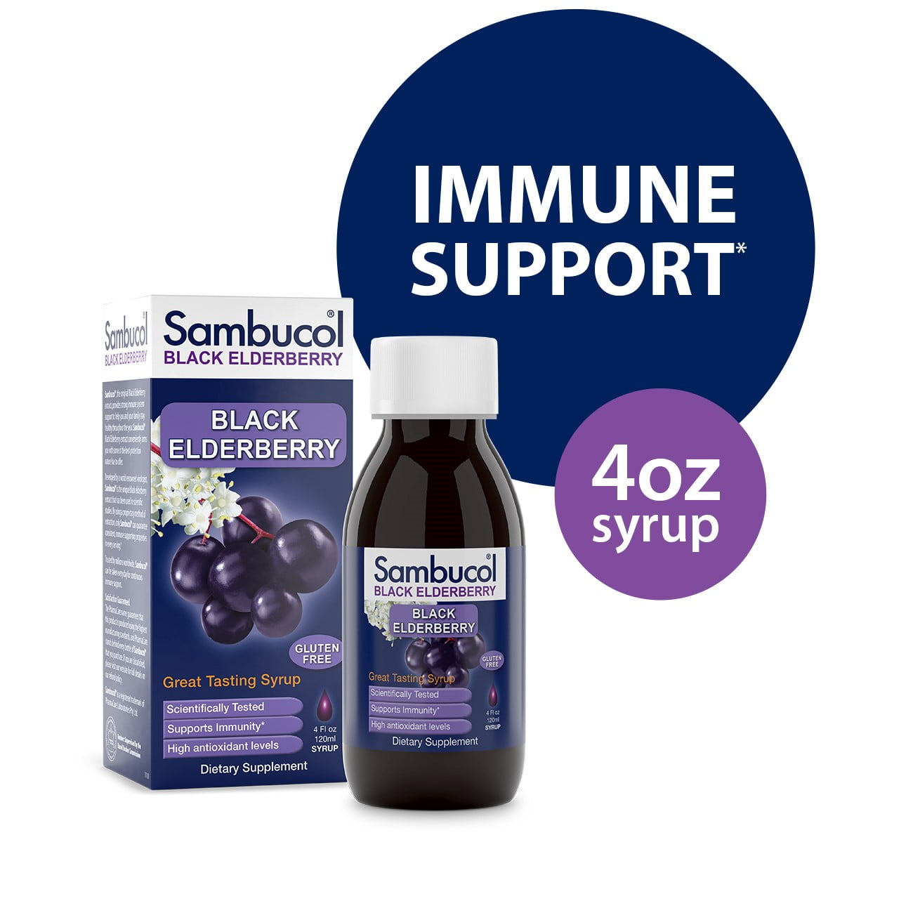 SAMBUCOL IMMUNE SUPPORT SYRUP 4OZ