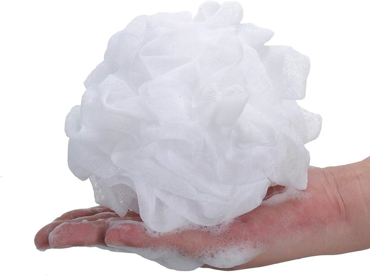 SJ Spa Shower & Bath Puff - Ivory