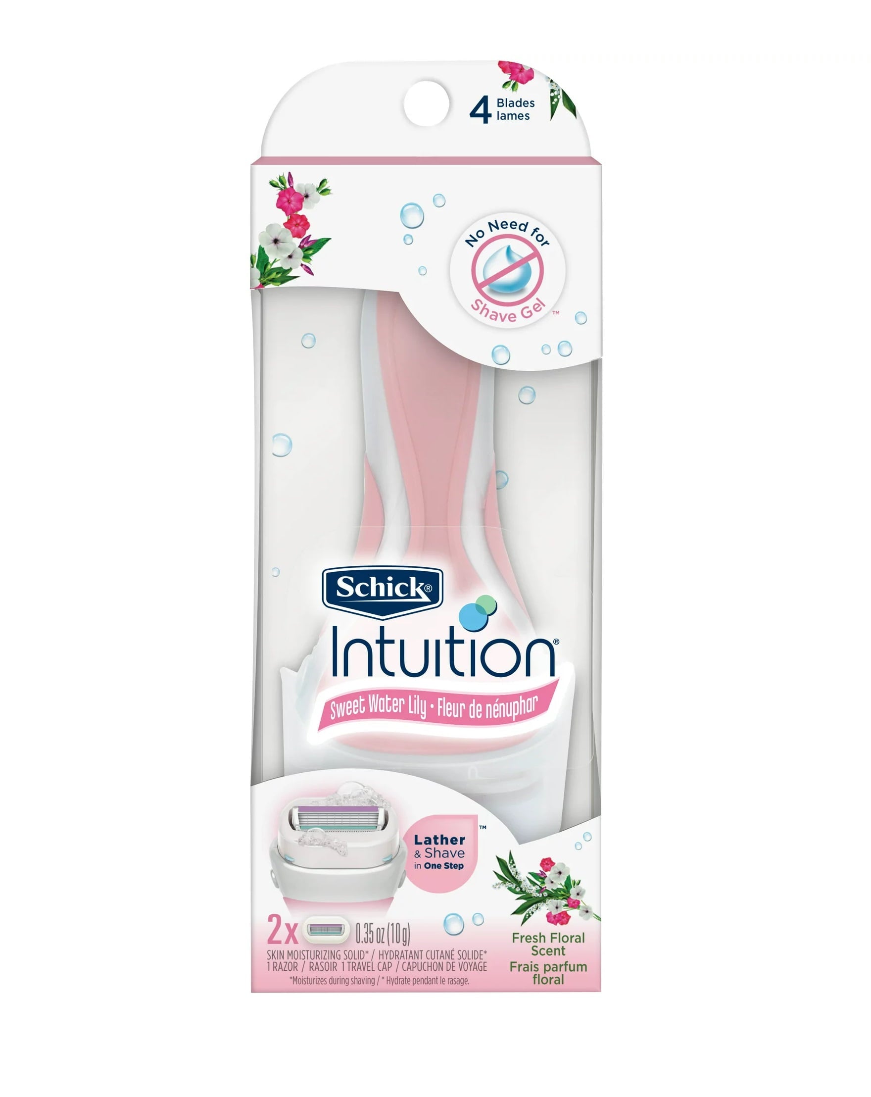 SHICK INTUITION SWEET WTR LILY RAZOR 2CT