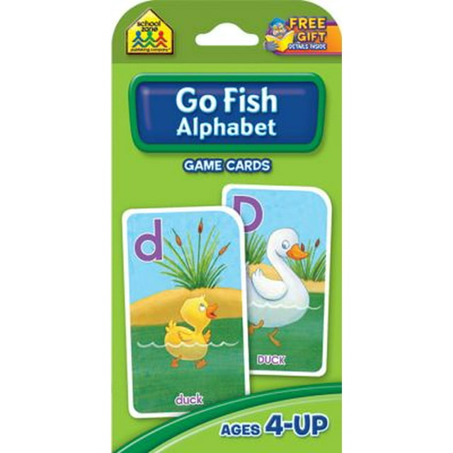 School Zone Go Fish Alphabet Game Cards
