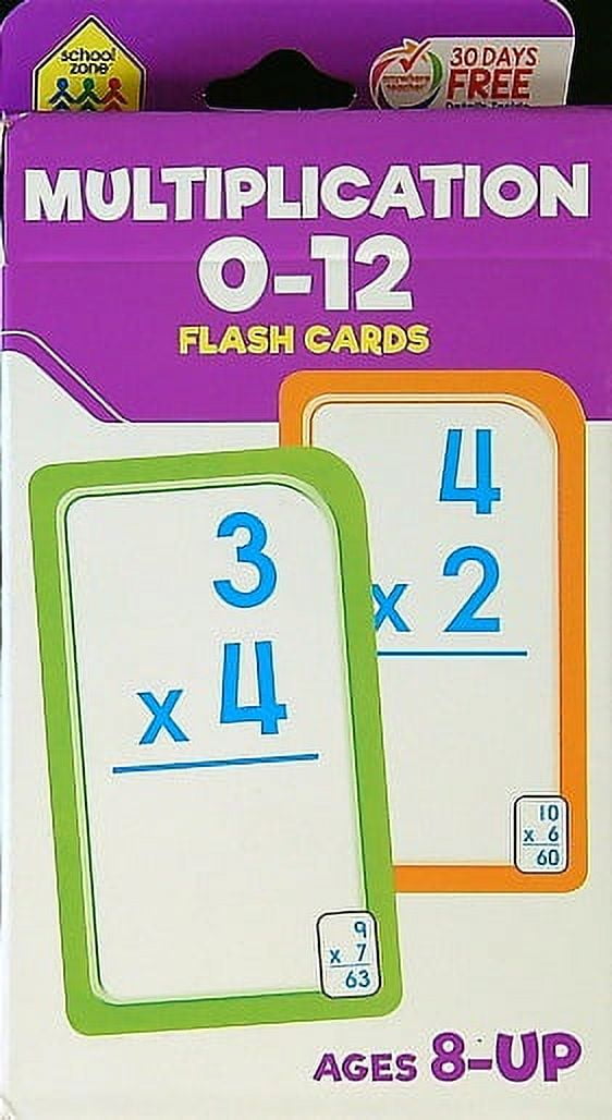 School Zone Multiplication O-I2 Flash Cards