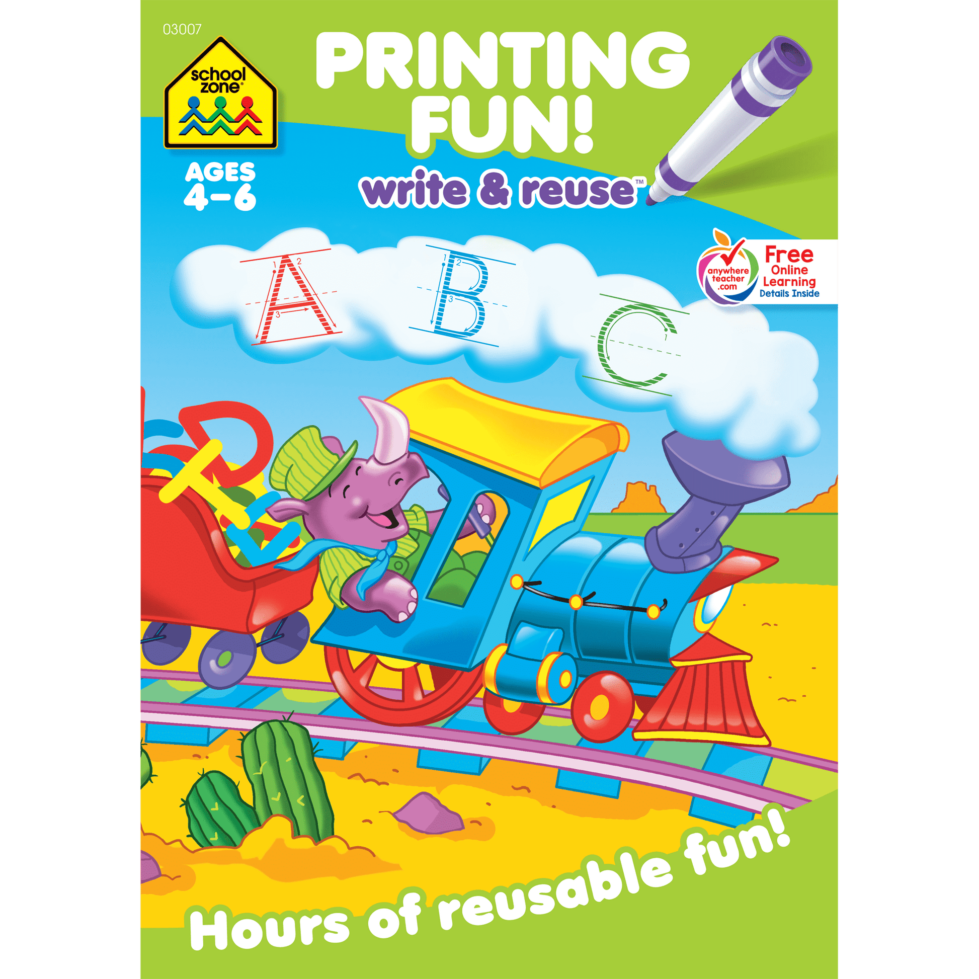 School Zone Alphabet Fun! Write & Reuse Workbook