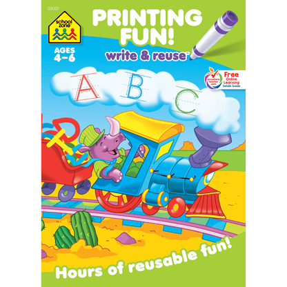 School Zone Alphabet Fun! Write & Reuse Workbook