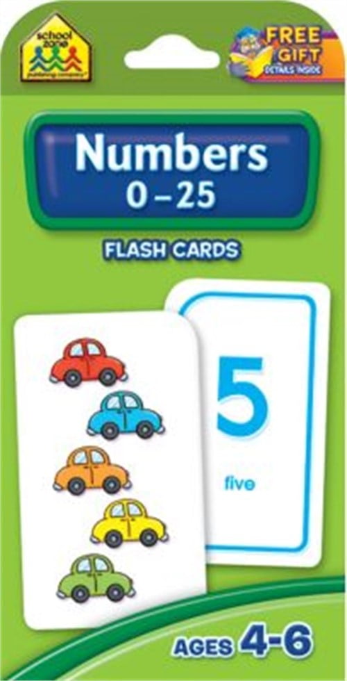 School Zone Numbers 0-25 Flash Cards