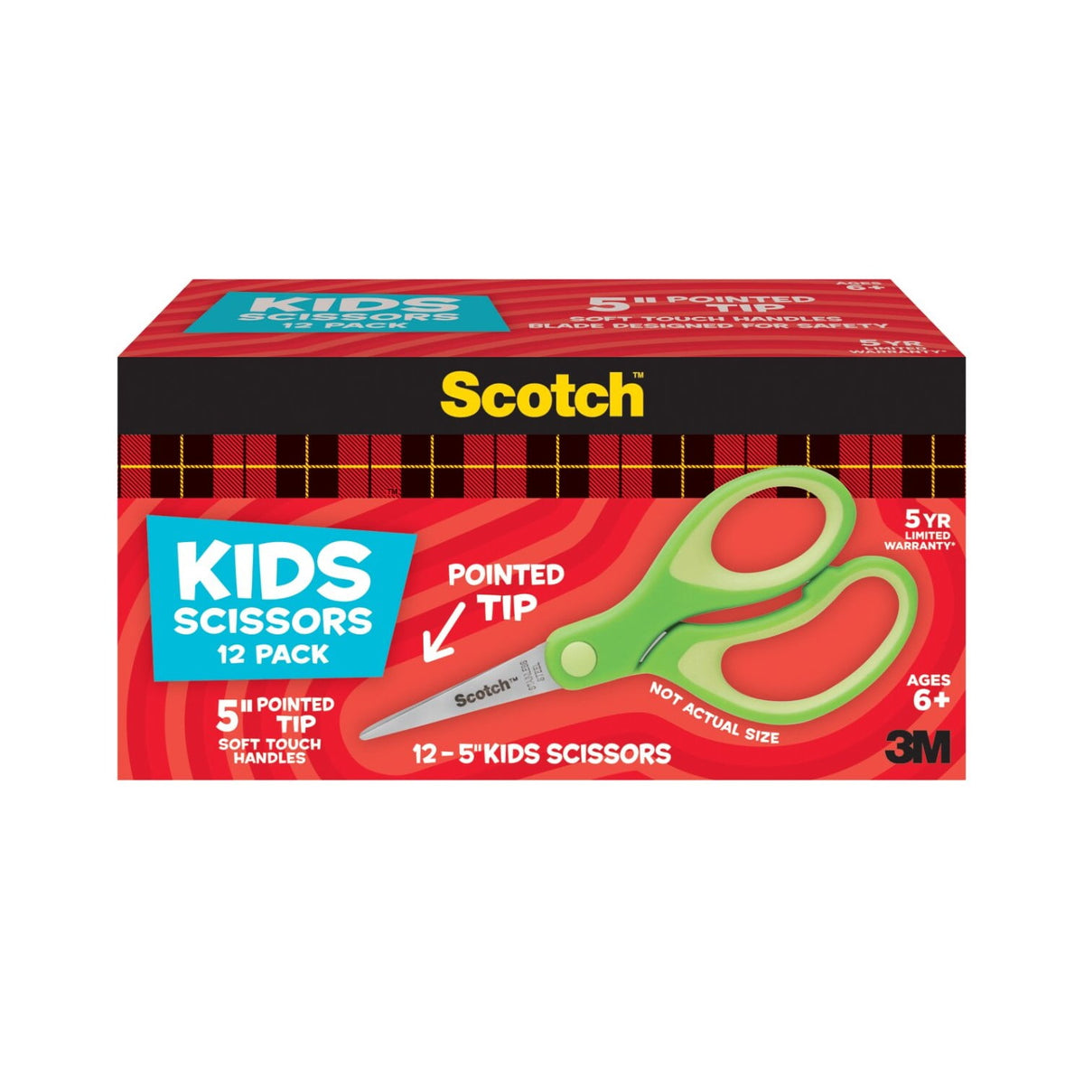 Scotch Kids Blunt Tip Scissors with Soft Touch Handles, Assorted
