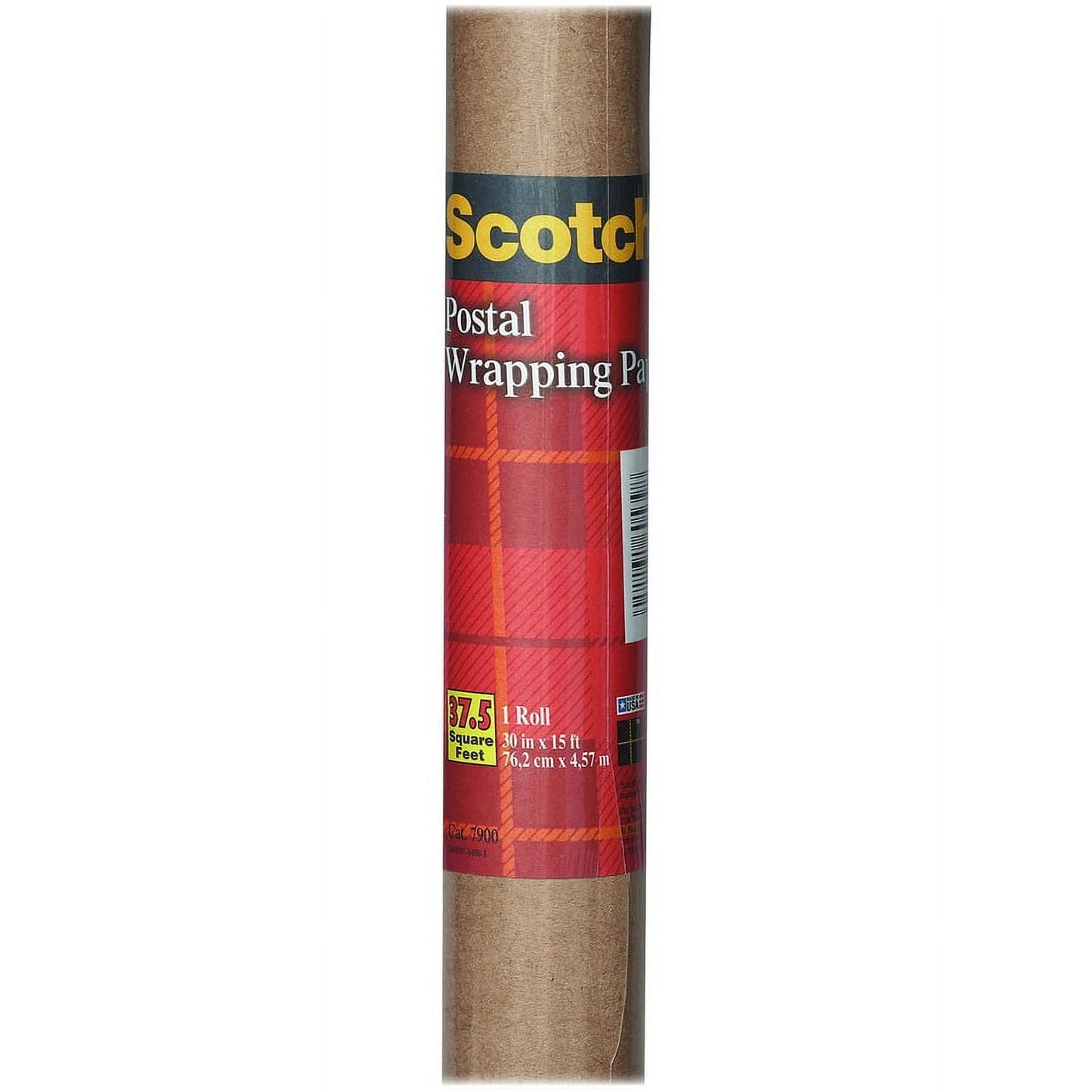 Scotch Postal Wrapping Paper  30 in. x 15 ft.  Kraft Paper  1 Roll