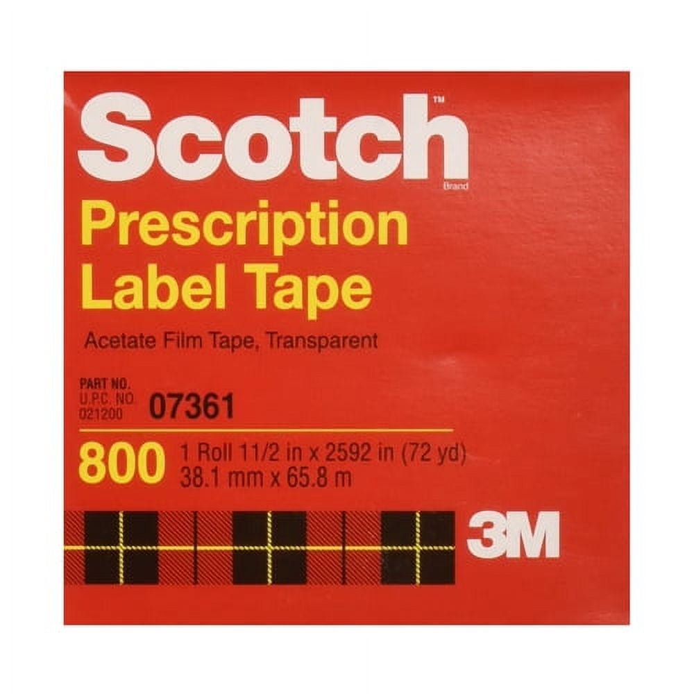 RX LABEL TAPE CLR BOX 1.75"X72YD SCOTCH