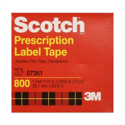 RX LABEL TAPE CLR BOX 1.75"X72YD SCOTCH