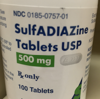 SULFADIAZINE TB 500MG 60 CPLT