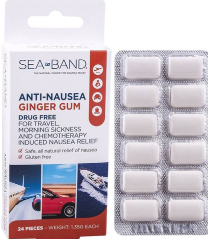 SEA-BAND GINGER GUM,ANTI-NAUSEA