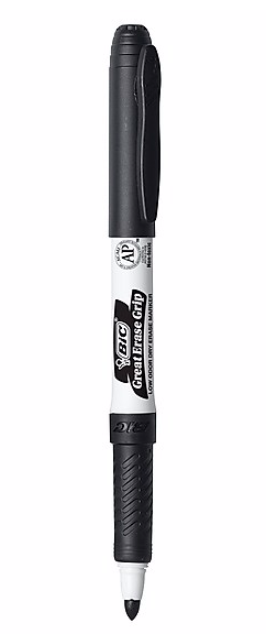 BiC Great Erase Grip Fine Point Dry Erase Marker - Assorted, 4 count