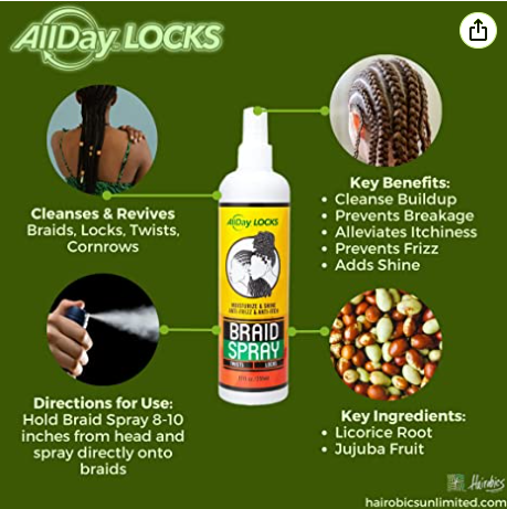 ALLDAY LOCKS BRAID SPRAY   12OZ