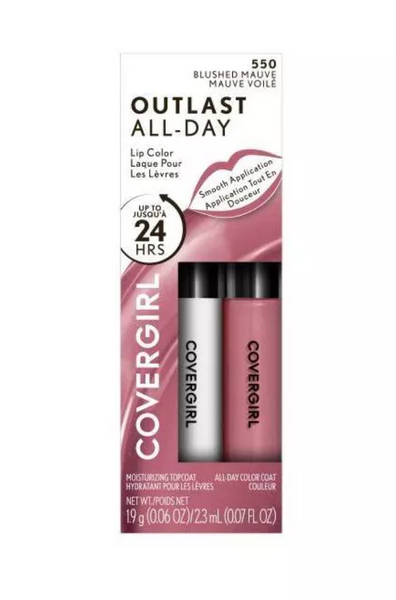 COVERGIRL Outlast All-Day Lip Color with Topcoat - 550 Blushed Mauve