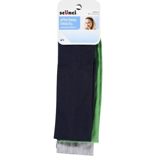 Scünci Effortless Beauty Mixed Headwraps, 5 CT