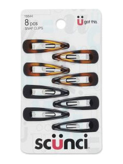 Scünci Effortless Beauty 4cm Epoxy Topped Clippies, 8 CT