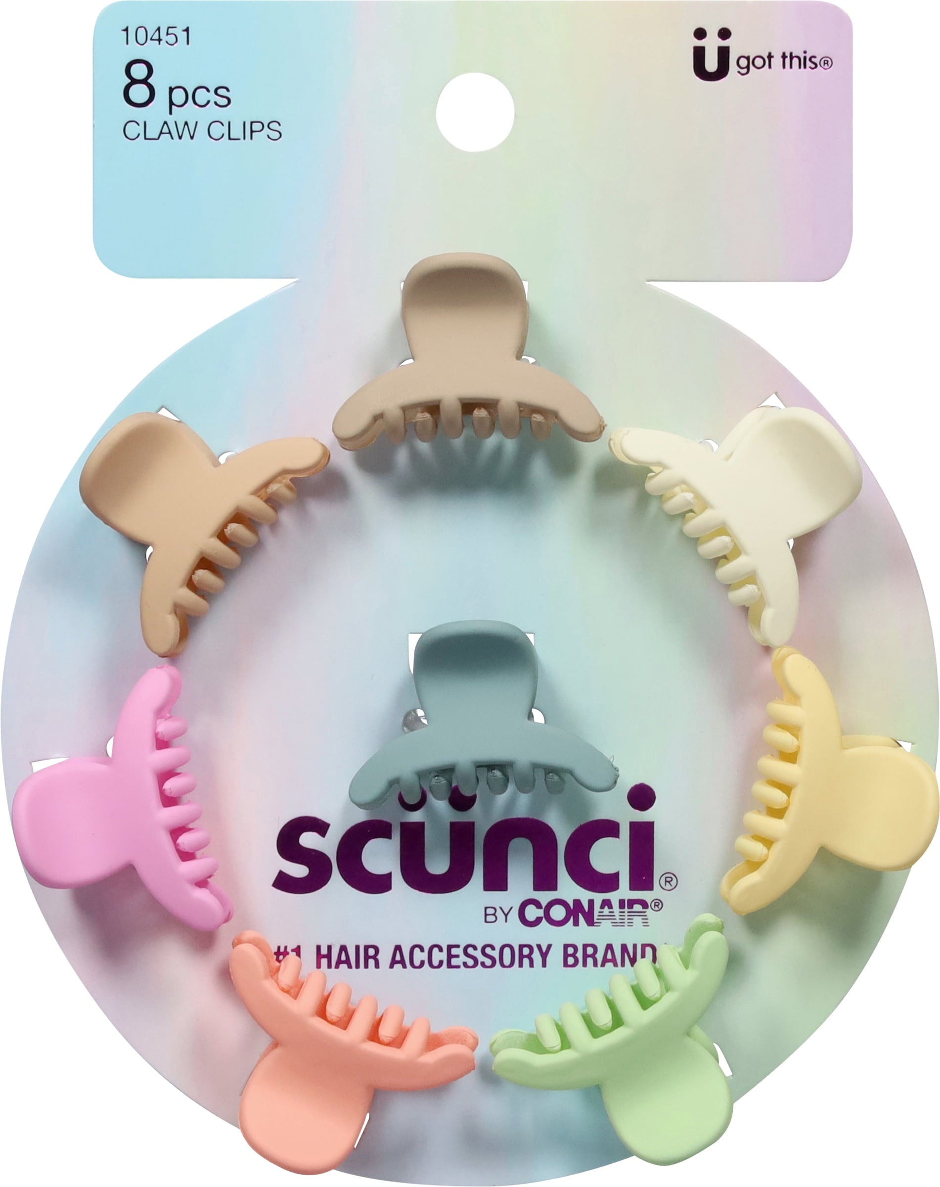 scünci All Day Hold Daisy Claw Clips - Assorted, 3 count