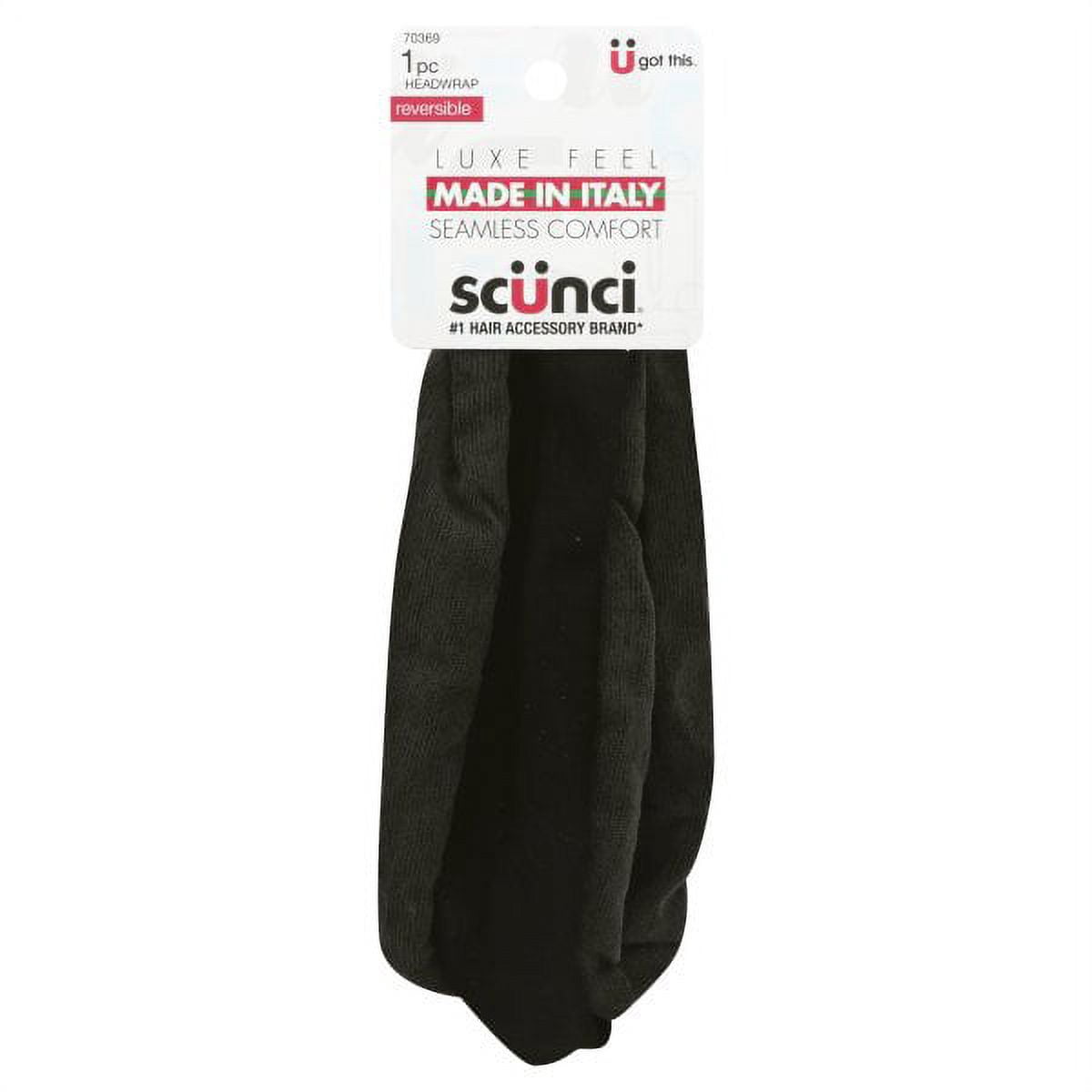 scünci Faux Leather Headwrap - Black