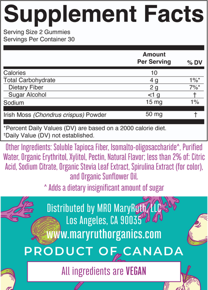 MARY RUTH'S GUMIES,SEA MOSS,GRN APL