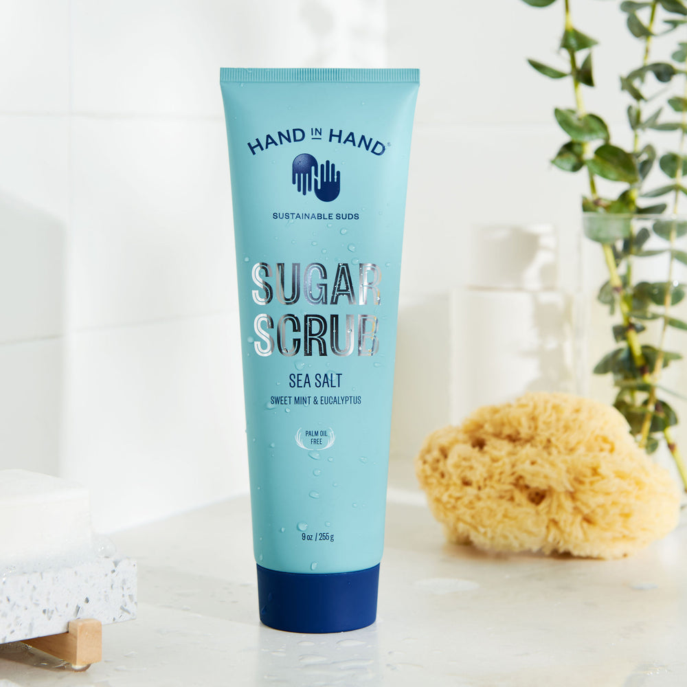 HAND IN HAND Gentle Exfoliation Sugar Scrub - Sea Salt, 9 oz