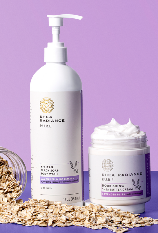 SHEA RADIANCE BODY WASH,LVNDR ROSMRY