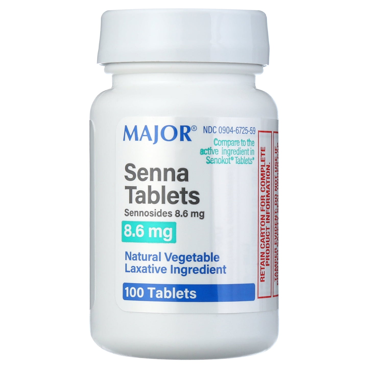 SENNA LAXATIVE 8.6 MG TAB 100