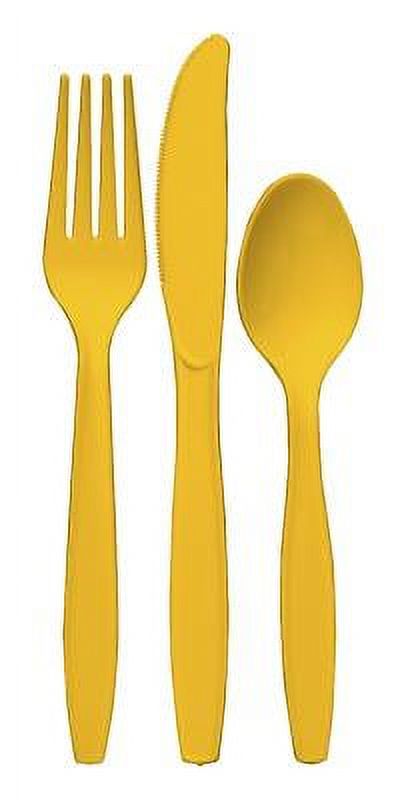 SENSATIONS Assorted Plastic Cutlery - Gold, 24 count