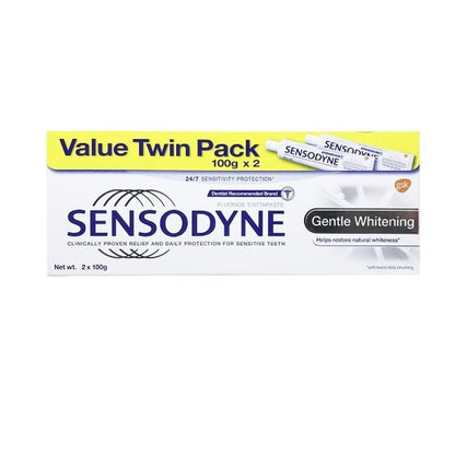 SENSODYNE GENTLE WHITENING TWIN PK 2X4OZ
