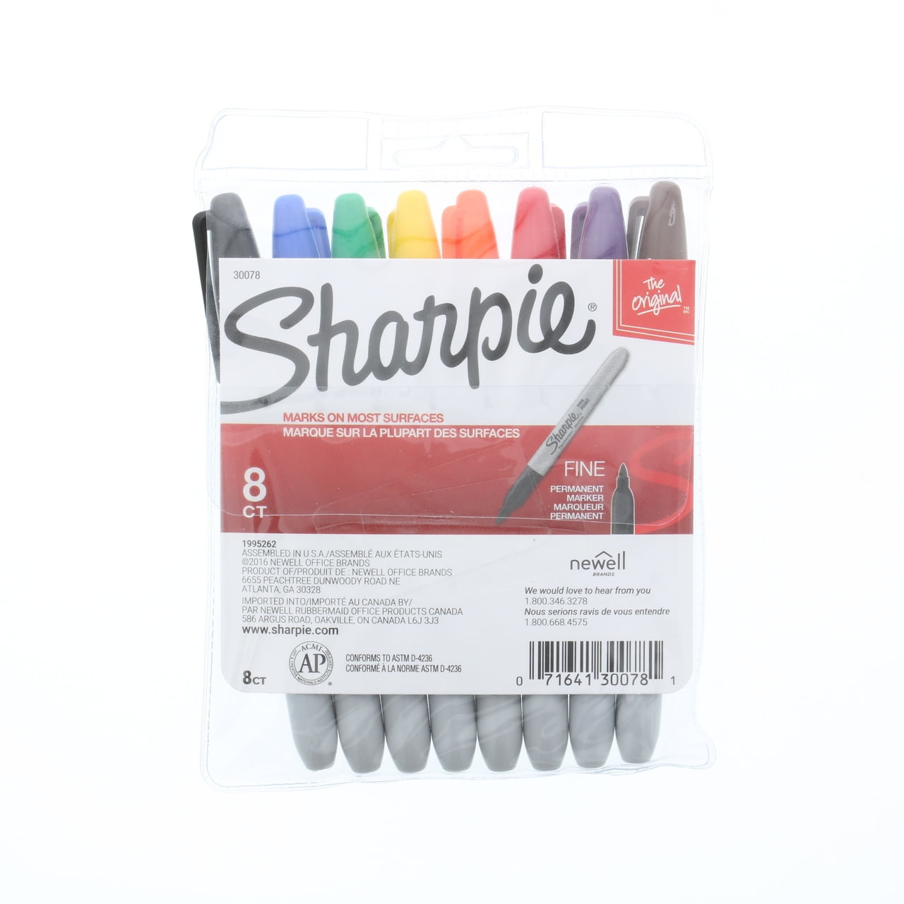 Sharpie Permanent Marker Fine Point 8 Count